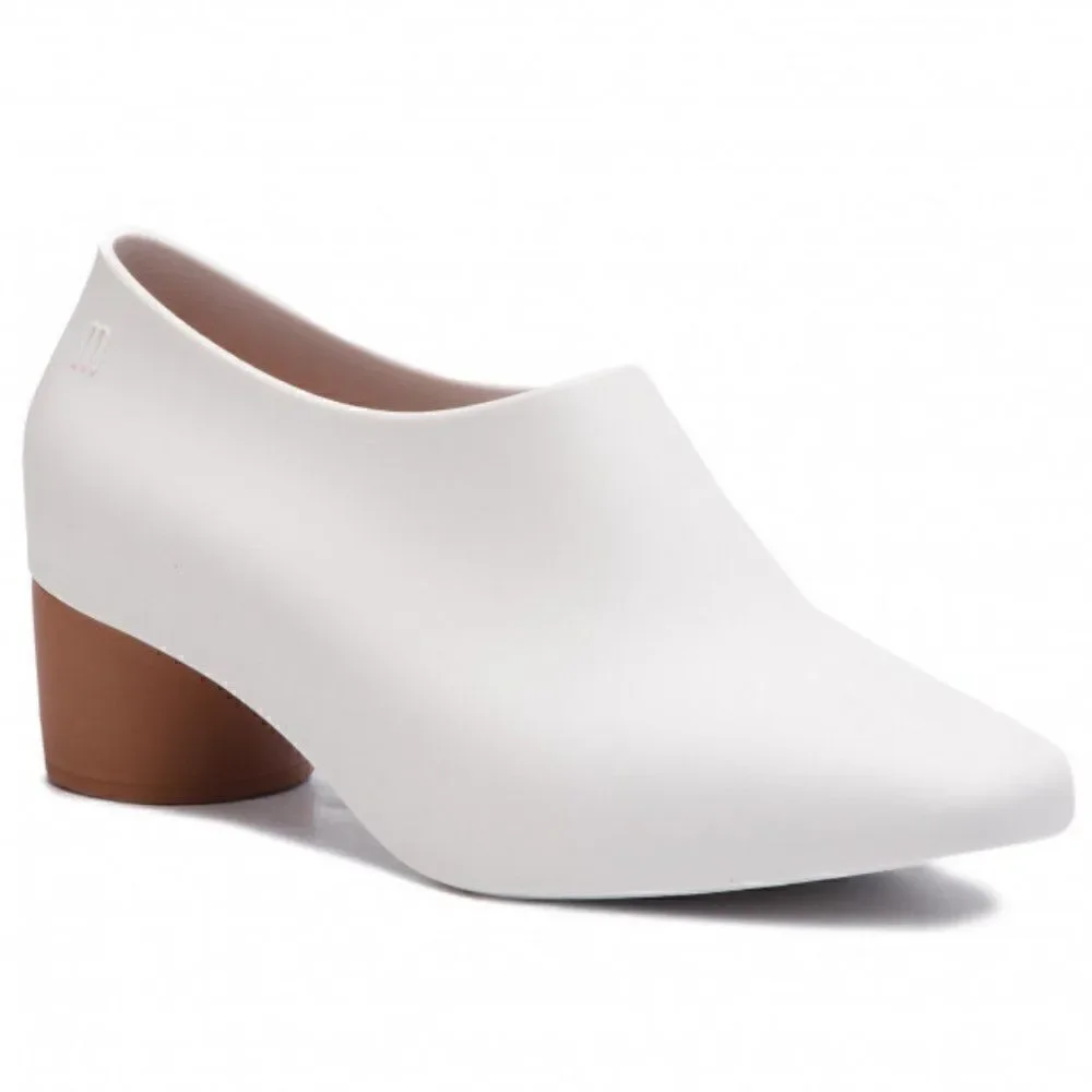 Melissa Womens 6 White Brown Mid Pump Shoes